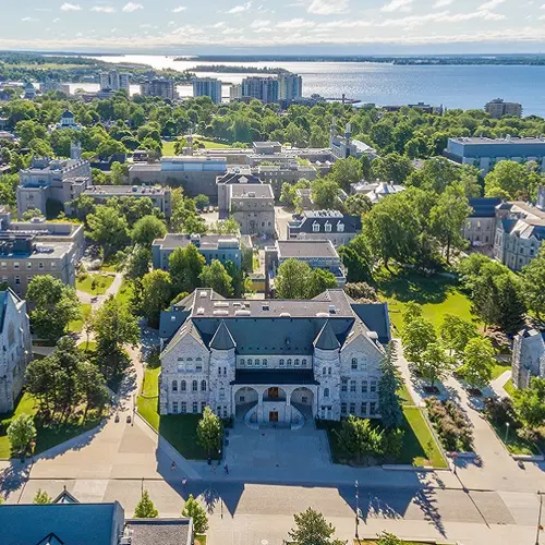 Aerial view of Queen's campus