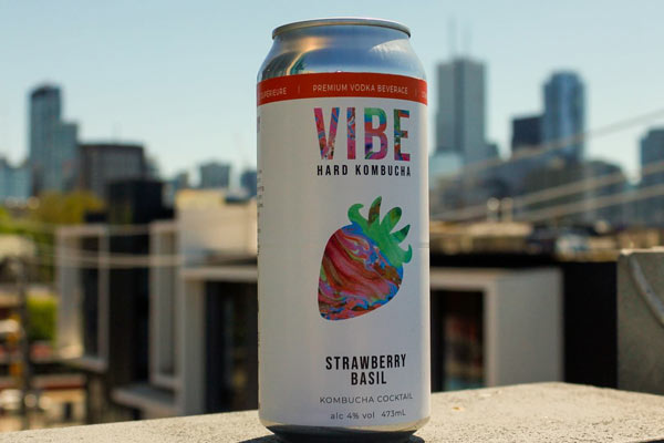 A can of VIBE Hard Kombucha