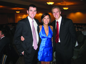 Cam MacNeil, Comm’09, VP Internal (far left), Clarisse Lau, Comm’09, VP External, Matthew Price, Comm’09, President