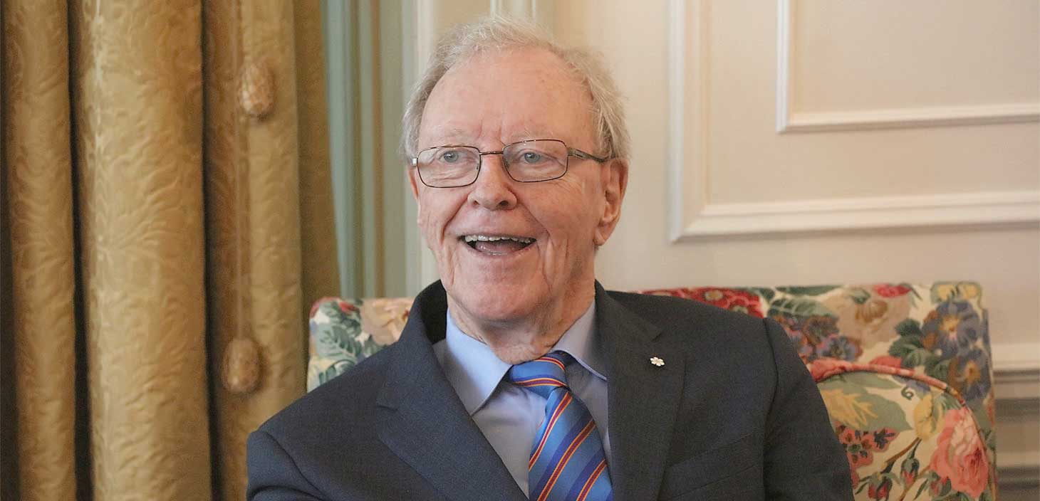 Donald Sobey  at Convocation in May 2016, when he received his honorary Queen’s degree.