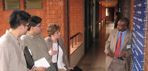 The team gets a tour of the hospital in Nairobi.