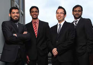 From left, Ali Khokhar, Noman Hussein, Arthur Lui and Travis Ratnam