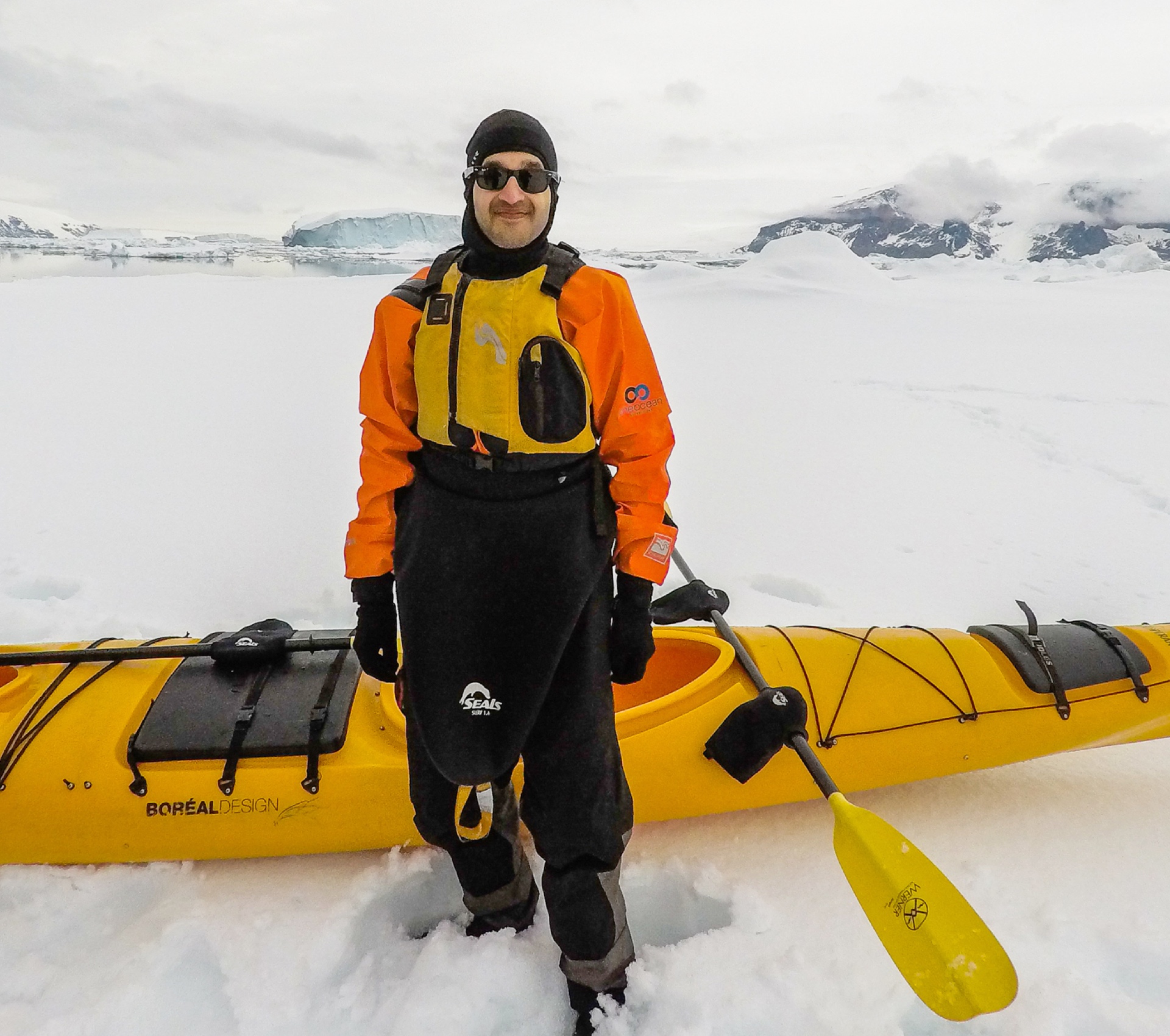 Rahim Lalani in Antarctica in January.