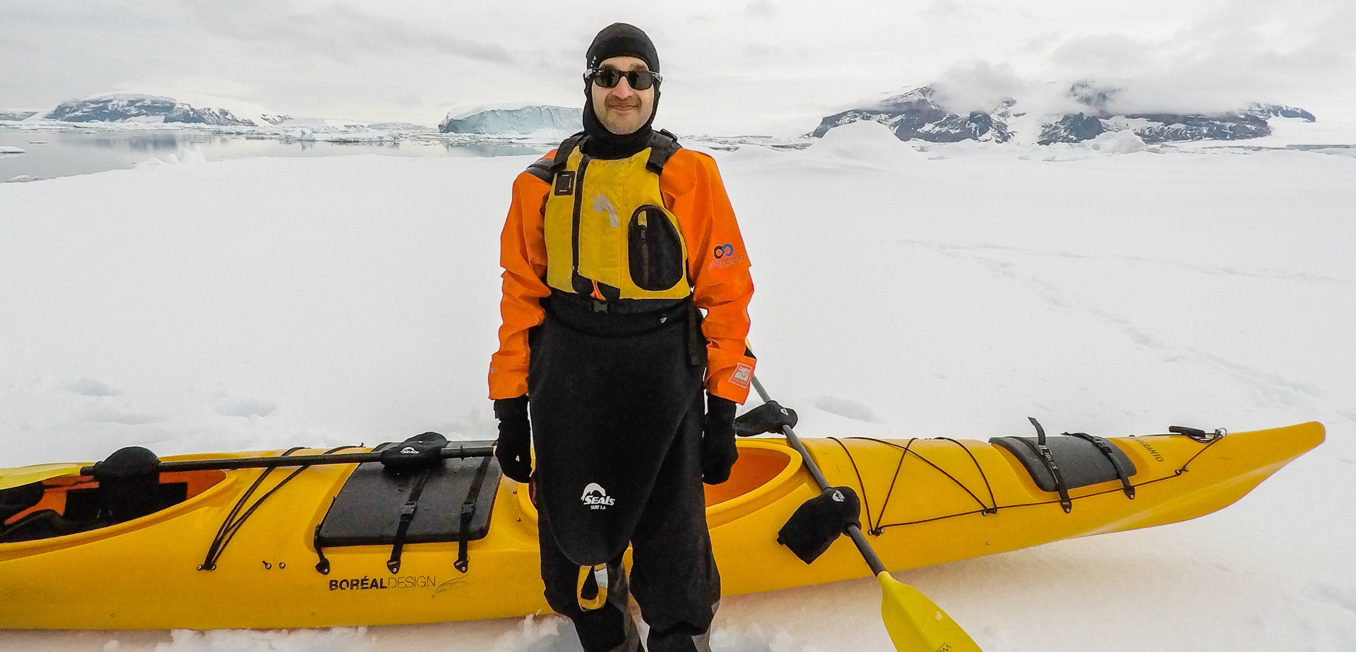 Rahim Lalani in Antarctica in January.