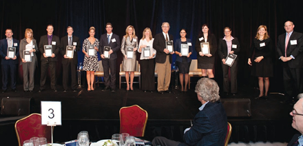 Representatives from some of the Top 50 BSME companies celebrate at an awards reception in Toronto in November