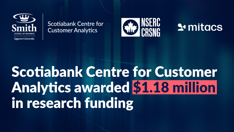 Scotiabank Centre for Customer Analytics awarded NSERC Alliance-Mitacs Accelerate grant